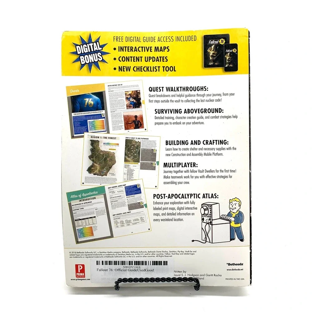 Fallout 76 Official‎ Guide Prima Games Bethesda Video Game Strategy Map